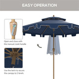 ZUN Outdoor beach umbrella/Sun Umbrella （Prohibited by WalMart） 99959148