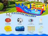 7 in1 Inflatable Slide Water Park with Deep Water Pool Basketball Hoop Football Gate Water Cannon W1677P247442