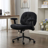 Cross Legged Chair with Flip-up Armrests, Cross Legged Office with Wheels, Comfy Swivel 26162829