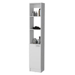 ZUN Brenda Linen Cabinet with 1 door, 3 open shelves B128P189936