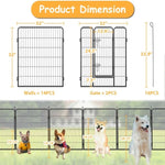 ZUN Dog Pens Outdoor 32" Height Foldable 16 Panels Heavy Duty Metal Portable Dog Playpen Indoor W1422112803