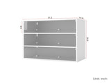 White Glass Door Shoe Box Shoe Storage Cabinet With RGB Led Light W331P214186
