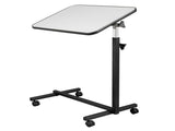 Multifunctional Adjustable Bedside Table MDF/Iron/4 Wheels With Brake, Silver Grey 43020474