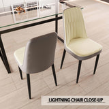A set of 2 dining chair, modern style chair made of high-quality PU Leather fabric with thick soft W2189P168412