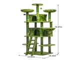 Large 70.87in Cat Tree W/2 Private Condos,3 Perches&Hanging Hammock,Skin-Friendly Short Plush&No W1578P447622