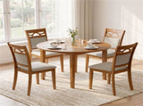 2PCS Ergonomic Padded Back Dining Chair, Rubber Wood Frame 330 LBS Capacity Kitchen Chair 31067046