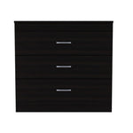 ZUN Melia Three Drawer Dresser, Superior Top, Metal Hardware -Black B20092095