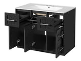 30inch Bathroom Vanity with Undermount Sink and Drawers, Painted Surface, Soft-Close Doors, Bathroom N710P331580B