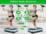 Vibration Exercise Machine With Resistant Bands Remote Control Whole Body Vibration Platform Workout 86340703