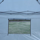 ZUN Outdoor 10x 10Ft Pop Up Gazebo Canopy Tent with Removable Sidewall with Zipper,2pcs Sidewall with W419P147532