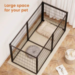 ZUN Dog Crate 63" Dog Kennel for Small Medium Dogs, Puppy Dog Playpen with Top, Pet Cage, Indoor, W1162P245312