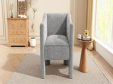 Modern Barrel Chair Accent Chair 29.9" Upholstered Armchair for Living Room and Bedroom, Grey N763P336531E