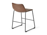 Set of 2 30" Cedric Faux Leather Barstool Vintage Brown 57583.00