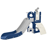 ZUN Kids Slide Playset Structure 5 in 1, Freestanding Spaceship Set with Slide, Telescope and Basketball PP321358AAC