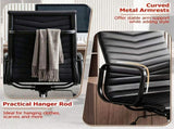 Ergonomic PU Leather High Back Office, 4" Height Adjustable & 90&deg-110&deg Rocking Executive Desk 59251491
