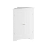 ZUN Floor Cabinet with 2 Doors and Adjustable Shelves, Freestanding Narrow Cabinet Organizer, 77350470