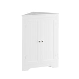 ZUN Floor Cabinet with 2 Doors and Adjustable Shelves, Freestanding Narrow Cabinet Organizer, 77350470