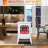 22" Free standing Electric Fireplace Stove, Fire Place Heater with Realistic Flame Effect, Overheat 48068853