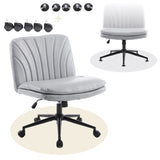 Criss Cross Chair with Wheels & pegs,Dual-Base Wide Armless Comfy Desk Chair Cross Legged,Adjustable 25100756
