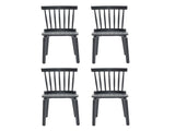 Windsor Dining Chairs Set of 4,Wood Farmhouse Spindle Back, Widen Seat, Mid-Century Modern French 17588838