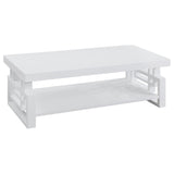 High Glossy White Rectangular Coffee Table B062P145542
