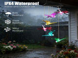 2PCS-Outdoor Solar Wind Chimes, Solar Dragonfly Wind Chimes, Color Changing LED Wind Chime Light, 45297444