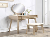 Maly Contemporary Wood Vanity and Stool Set, Gold T2574P164226