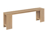 71" Long Farmhouse Console Table, Narrow Entryway Table with Bottom Storage Shelf 36453536