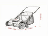 21" Push Lawn Sweeper with 2 Brushes, Heavy Duty Steel & Plastic Wheels, 3.5 cu. ft. Leaf Collector 87169589