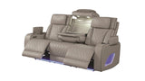 Fortuner Modern Style Upholstery Recliner Sofa Made with Wood & Massage Function Included-Gray B009P287712