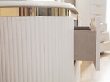 Laura Gold Detailed Right 2-Drawer Nightstand made with Wood in White B00955978