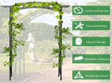 7Ft Decorative Metal Garden Arch Arbor Trellis for Vines, Bridal Party & Wedding Use 88520002