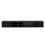 ZUN ON-TREND Modern APP Controlled LED TV Stand for TVs Up to 105'', Faux Marble Tabletop Media Console N721P171537B