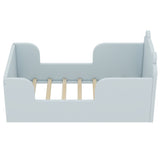 Toddler Floor Bed Frame, Cot Bed for Boys and Girls Ages 3-6, Bear Shape Toddler Bed, Blue W1580P257434