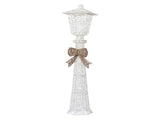 5FT Lighted Lamp Post with Bowknot Christmas Decorations, Pre-lit Holiday Decor with 110 Warm White 66775810
