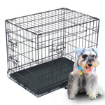 ZUN 24" Pet Kennel Cat Dog Folding Steel Crate Animal Playpen Wire Metal 32589863