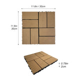 Wood Plastic Composite Deck Tiles Set of 20pcs, Composite Decking Resist Rust, Water, Weather, W2805P205354