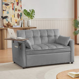 Grey Velvet Loveseat Sofa Bed W588P190562