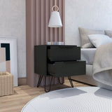 Nuvo Nightstand,Two Drawers, Hairpin Legs B128P148765
