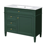 36'' Bathroom Vanity with Top Sink, Modern Bathroom Storage Cabinet with 2 Drawers and a Tip-out N710P230246F