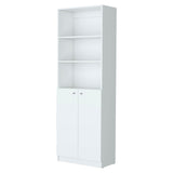 Zachary White 2-Door Bookcase B062P175158