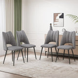 4-Chair Set Combination, Modern and Simple, With High Resilience Filling, Metal Legs, Adjustable W757P304077
