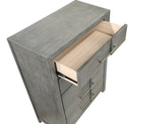 Modern Style 5-Drawer Chest Made with Wood in Gray B009139194