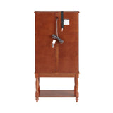 Curio Cabinet Lighted Curio Diapaly Cabinet with Open Storage Space,Solid Wood Legs and adjustable W1693P216941