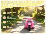 Pink 6V Kids 3-Wheel Electric Ride On Motorcycle Bubble Car with LED Headlight, Music Function for 59575323
