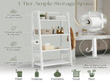 3-Tier Over-the-Toilet Storage Shelf, Metal Bathroom Organizer with Anti-Tip Design & Ventilated 22985229