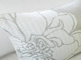 6 Piece Printed Cotton Quilt Set with Throw Pillows Taupe Grey/Yellow King/Cal King B03597468