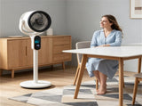 Adjustable Height Standing Fan with Remote Control, 8 Speed Quiet Floor Fan LED Touch Panel 12H 20042032