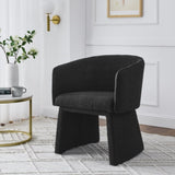 ZUN Modern style simple and elegant chair, black leisure chair, suitable for dining/bedroom/living W487P186357