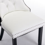 ZUN Furniture,Modern, High-end Tufted Solid Wood Contemporary PU and Velvet Upholstered Dining Chair 42293880